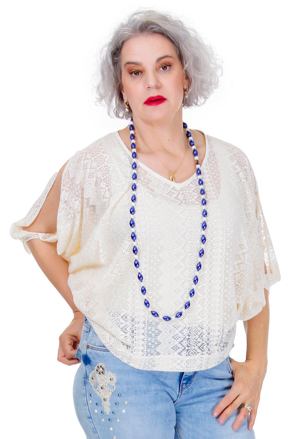 Bluza dantela bej  Liza Panait Liza Panait Online Boutique